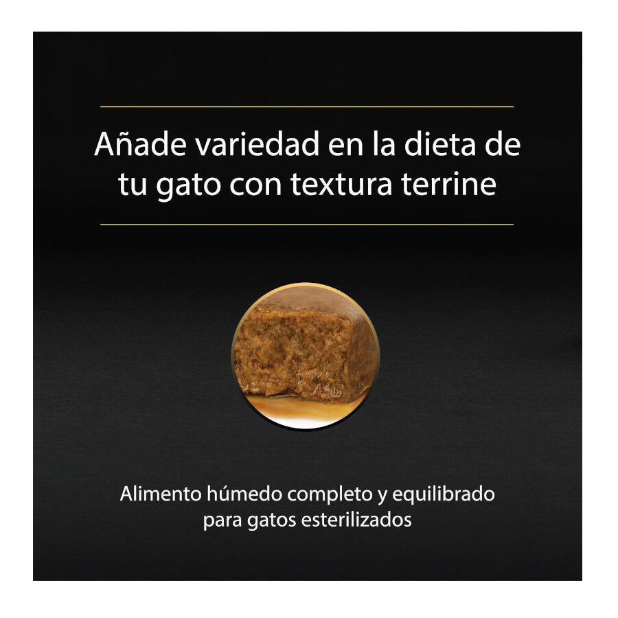 10 terrinas x 85 g Pro Plan NutriSavour Sterilised 7+ Peru terrina para gatos, , large Imagem n&uacute;mero 3